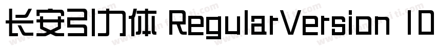 长安引力体 RegularVersion 100字体转换